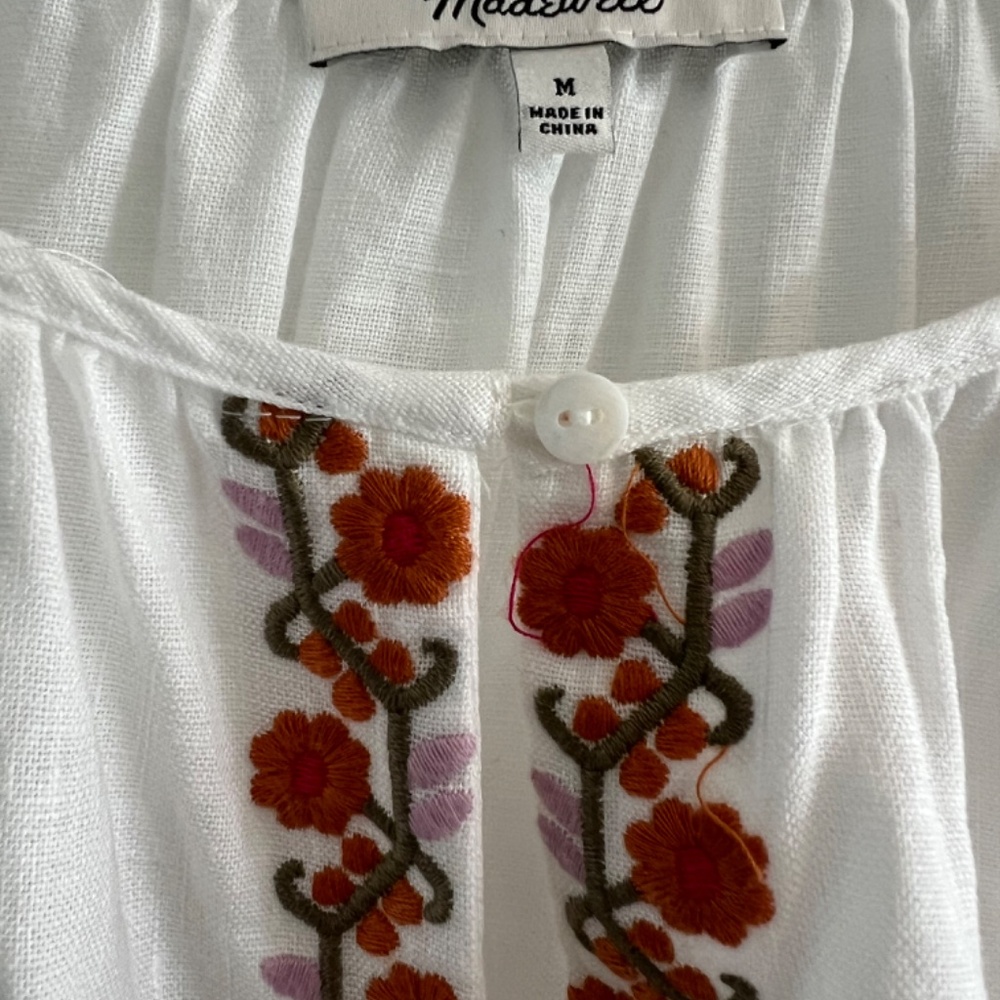 Madewell Linen/Cotton Pullover Dress SzM - Picture 3 of 8